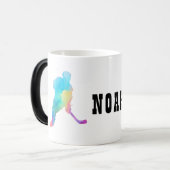 Naam aanpassen Hockey Player Magische Mok (Voorkant links)