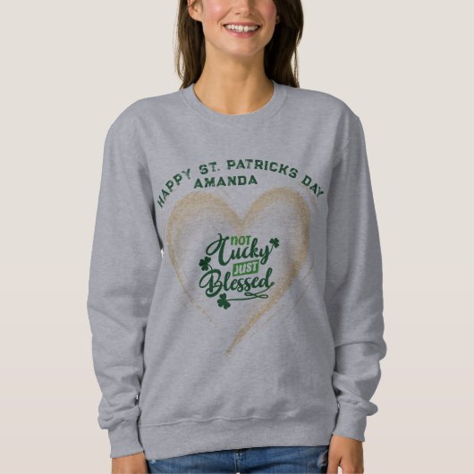 Naam aanpassen op St. Patrick's Day Sweatshirt (Voorkant)