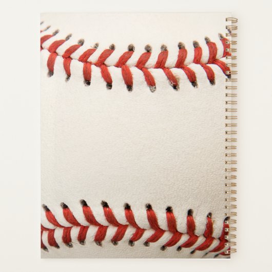 Naam Aantal Positie Aangepast wit Baseball Planner (Achterkant)