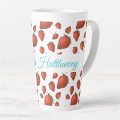 Naam aardbei latte mok (Rechterhoek)
