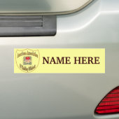 Naam AAWO-lid Logo Bumpersticker (Op auto)