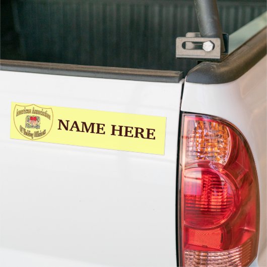 Naam AAWO-lid Logo Bumpersticker (Op Truck)
