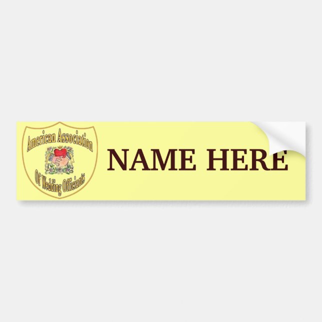 Naam AAWO-lid Logo Bumpersticker (Voorkant)