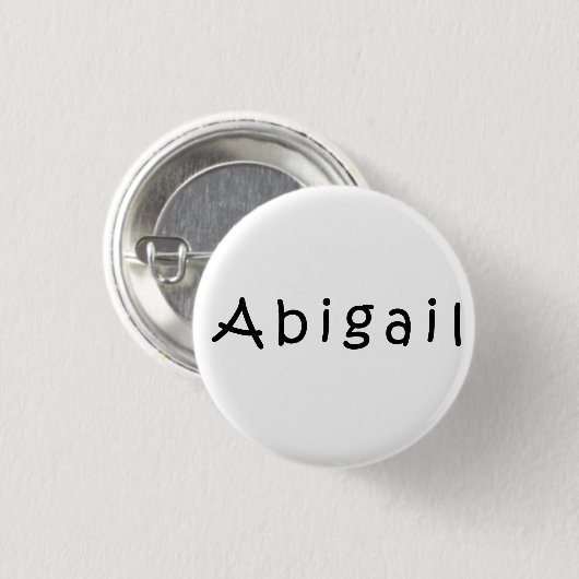 Naam Abigail Ronde Button 3,2 Cm (Voorkant /achterkant)