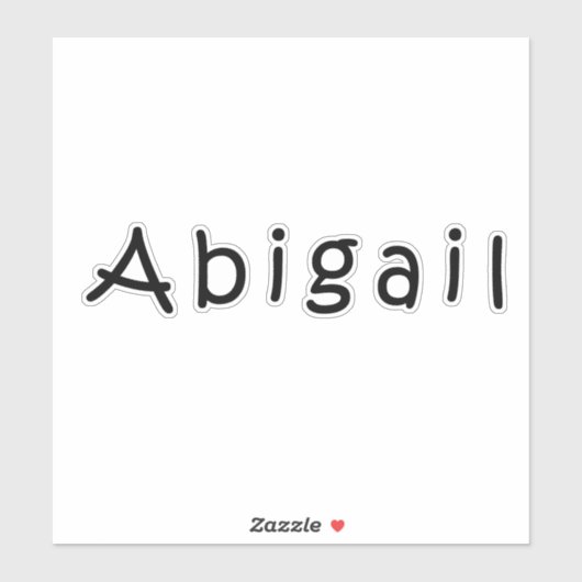 Naam Abigail Sticker (Vel)