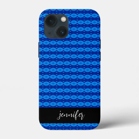naam Abstract blauw patroon Case-Mate iPhone Case (Achterkant)