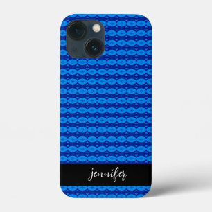  naam Abstract blauw patroon Case-Mate iPhone Case