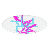 Naam abstracte pijlen naambadge (Voorkant)