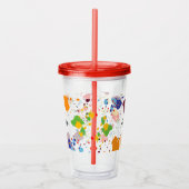 Naam Abstracte verfplaat bevestigen Acryl Drinkbeker (Rechts)