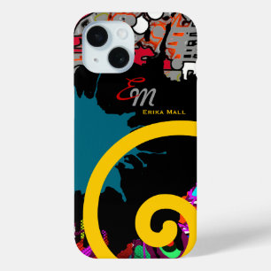 Naam abstractie kunst iPhone 15 case