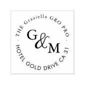 Naam & achternaam Aangepast retouradres Rubber Sta Zelfinktende Stempel (Design)