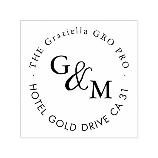 Naam & achternaam Aangepast retouradres Rubber Sta Zelfinktende Stempel (Design)