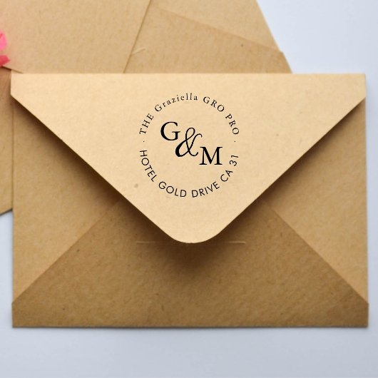 Naam & achternaam Aangepast retouradres Rubber Sta Zelfinktende Stempel