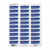 naam & achternaam met thuisadres op blauwachtig etiket (Full Sheet)