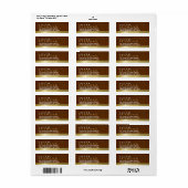 naam & achternaam met thuisadres op bruin etiket (Full Sheet)