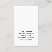 Naam Actress Model Headshot Calligraphy Visitekaartje (Achterkant)