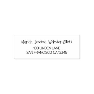 Naam Adres Casual Handschrift modern script Zelfinktende Stempel