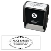 naam Adres tekst rubberstempel Zelfinktende Stempel (In situ)