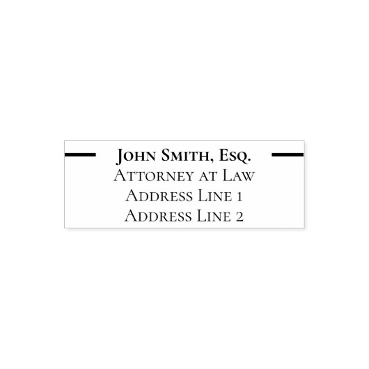 Naam advocaat Functie Retouradres Sjabloon Zelfinktende Stempel (Design)