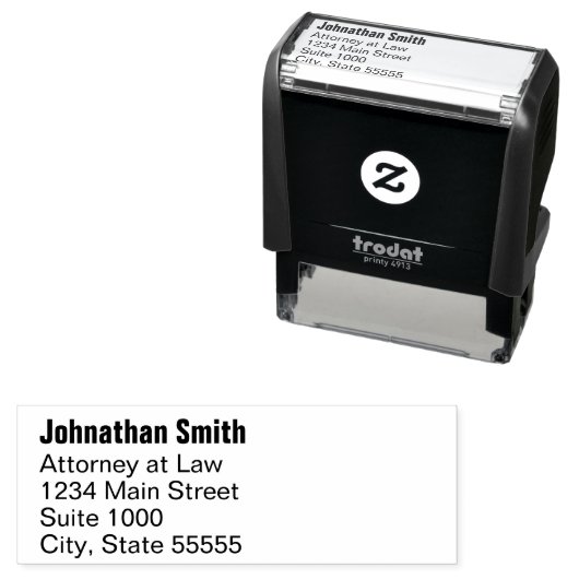 Naam advocaat Functie Wet Kantoor Retouradres Zelfinktende Stempel (In situ)