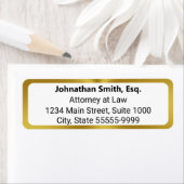 Naam advocaat professionele titel retouradres etiket (Insitu)