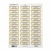 Naam advocaat professionele titel retouradres etiket (Full Sheet)