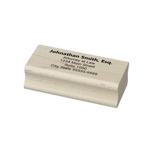 Naam advocaat professionele titel retouradres rubberstempel (Stempel)