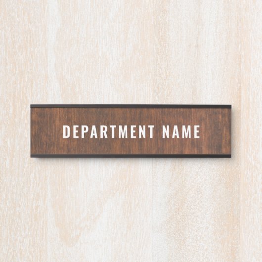 Naam afdeling Deurteken Deurbordje (Voorkant)