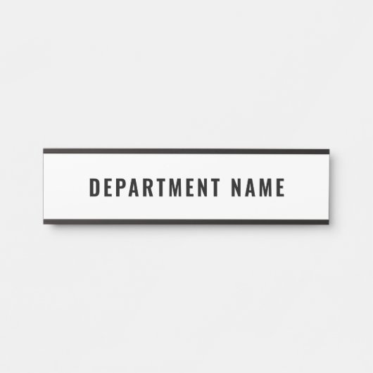 Naam afdeling Deurteken Deurbordje (Voorkant)