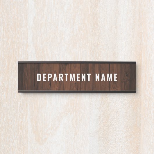 Naam afdeling Deurteken Deurbordje (Voorkant)