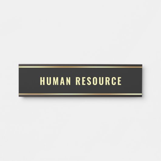 Naam  afdeling Human Resource Deurbordje (Voorkant)
