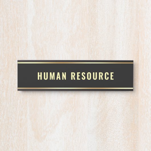 Naam  afdeling Human Resource Deurbordje (Voorkant)