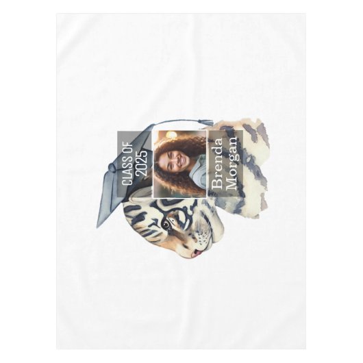 Naam afstuderen foto tafelkleed (Voorkant)