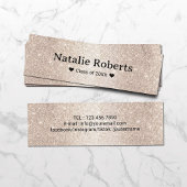 Naam afstuderen Invoegen Kaart Elegant Gold Glitte Contactkaartje