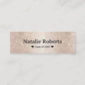 Naam afstuderen Invoegen Kaart Elegant Gold Glitte Contactkaartje (Voorkant)