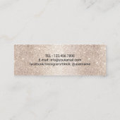 Naam afstuderen Invoegen Kaart Elegant Gold Glitte Contactkaartje (Achterkant)