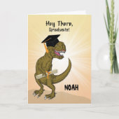  naam Afstuderen T-Rex Dinosaurus Kaart (Voorkant)