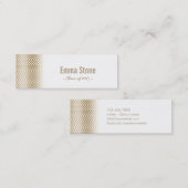 Naam afstuderen tag - Gold Chevron Stripes Insert Contactkaartje (Voorkant / Achterkant)