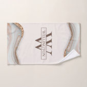 Naam Agate Stone Marble Monogram Bad Handdoek (Handdoek)