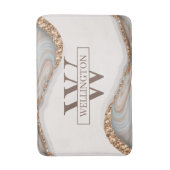 Naam Agate Stone Marble Monogram Badmat (Voorkant Verticaal)