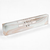 Naam Agate Stone Marble Monogram Naambordje