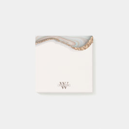 Naam Agate Stone Marble Monogram Post-it® Notes