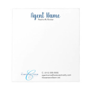 Naam agent aangepast notitieblok