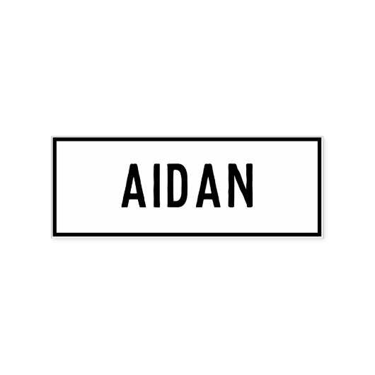 Naam Aidan Rubberstempel (Afrduk)