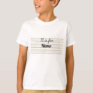 Naam alfabet personaliseren t-shirt