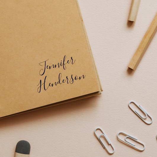 Naam alleen handtekening Elegante Script Calligraf Rubberstempel