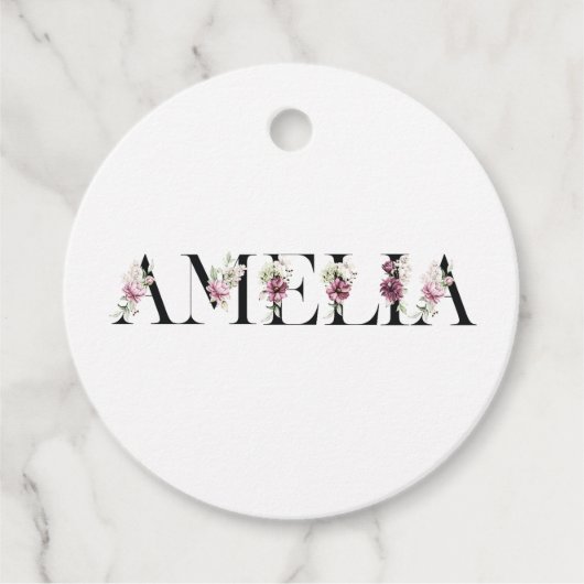 Naam Amelia Bedankjes Labels (Voorkant)