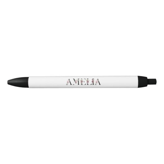 Naam Amelia Zwarte Inkt Pen (Voorkant)
