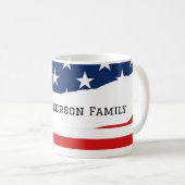 Naam Amerikaanse vlag Koffiemok (Voorkant rechts)