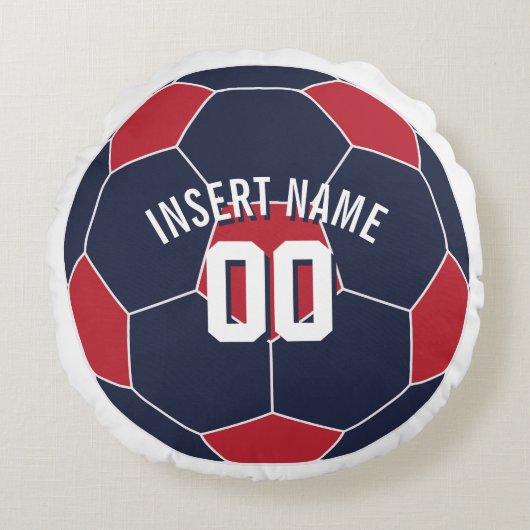 Naam Amerikaanse Voetbal invoegen Rond Kussen (Voorkant)